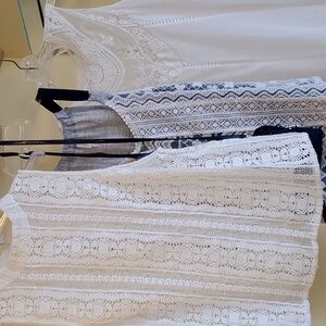 2 lace tops and summer dress all sz sm